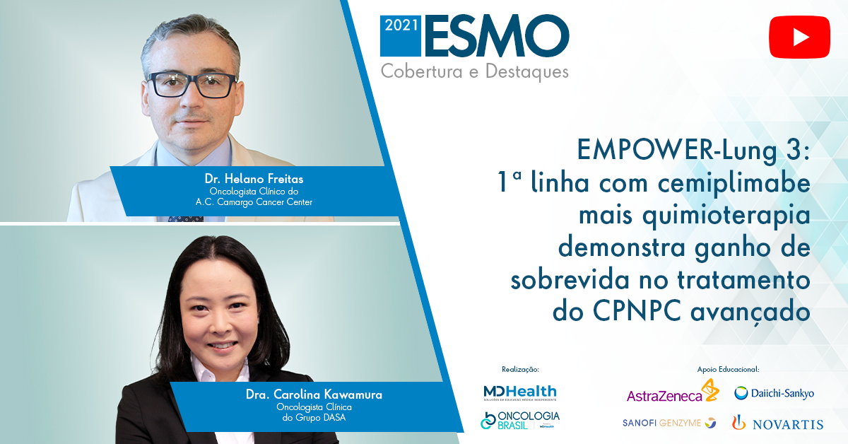 EMPOWER-Lung 3: 1ª linha com cemiplimabe mais quimioterapia demonstra ganho  de sobrevida no tratamento do CPNPC avançado - Oncologia Brasil